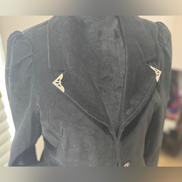 Grave Girls velvet bat high-low women's tailcoat jacket with a lace-up back L - Picture 4 of 8